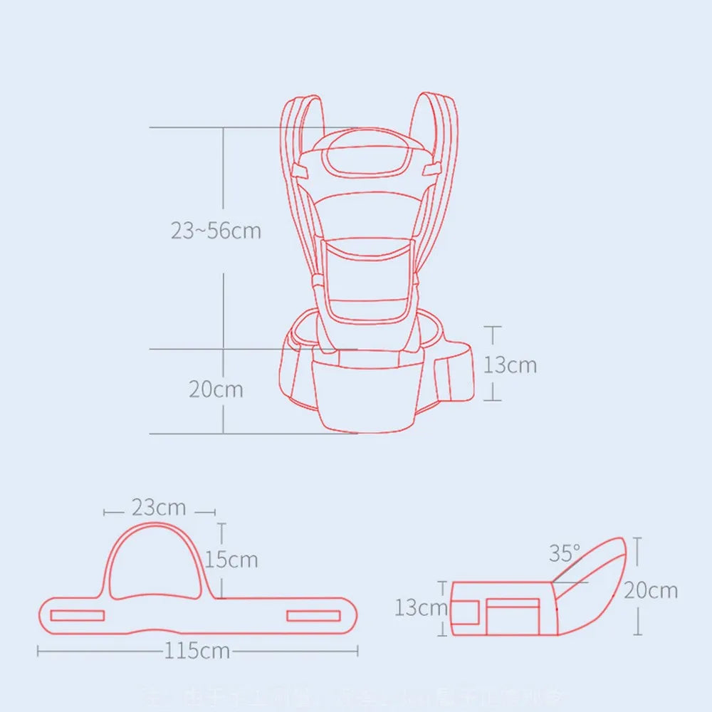 Comfort Carry & Diaper Duo , All In One Cherry Pink Breathable